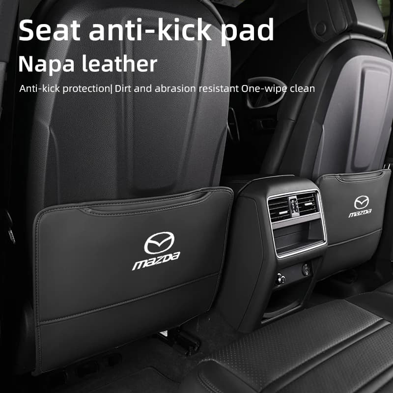Car Seat Anti-Kick Pad Leather Seat Protector Cover Accessories For Mazda CX5 6 3 CX7 323 Axela Atenza Demio CX30 CX3 CX9 MX5 RX