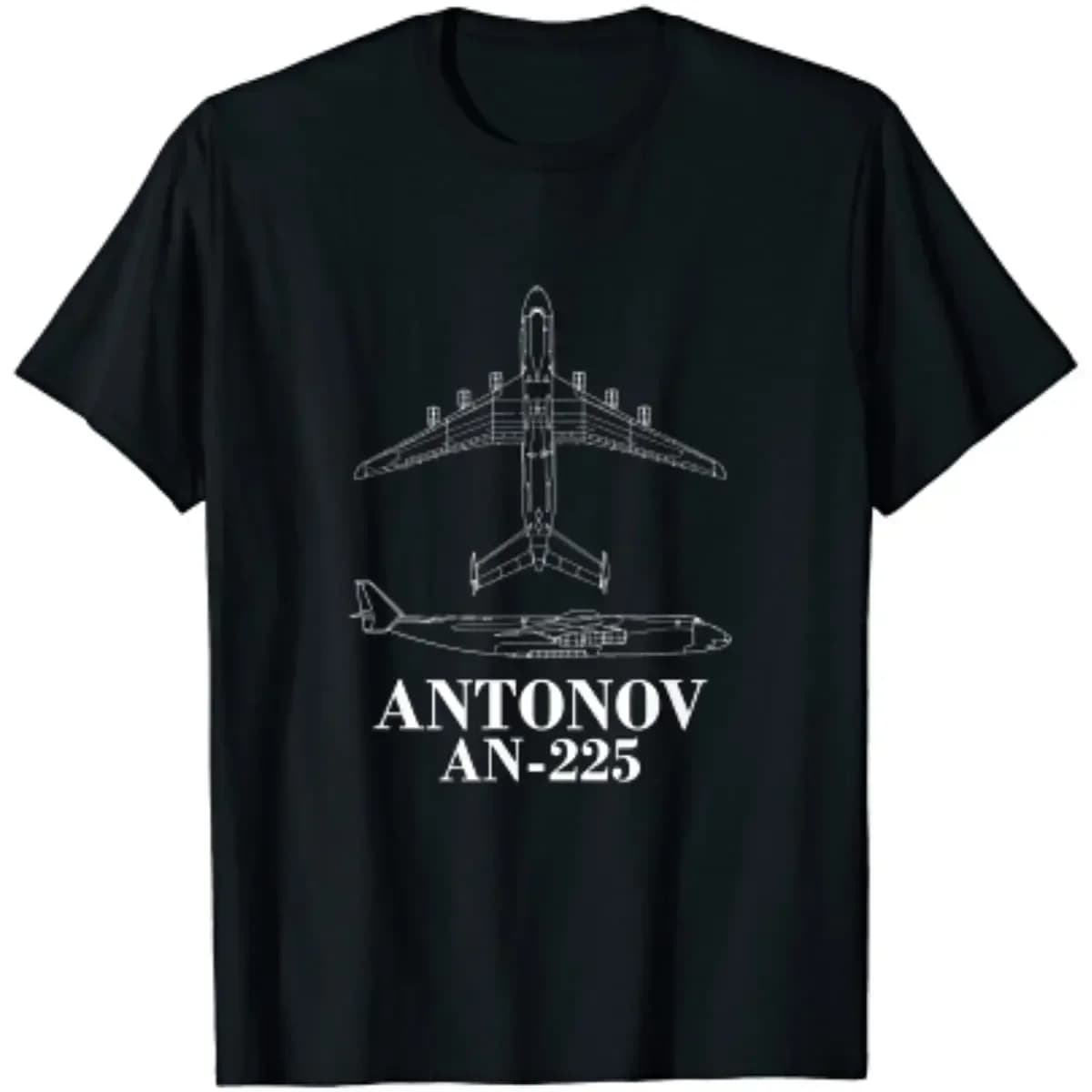 Antonov AN 225 The Largest Aircraft In The World Blueprint Men T-Shirt Short Sleeve Casual Cotton O-Neck Summer Shirts