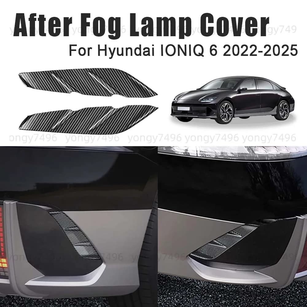 Car Upgrade After Fog Lamp Cover For Hyundai IONIQ 6 2022 2023 2024 2025 Cars Accessories Carbon Fiber Decoration Styling
