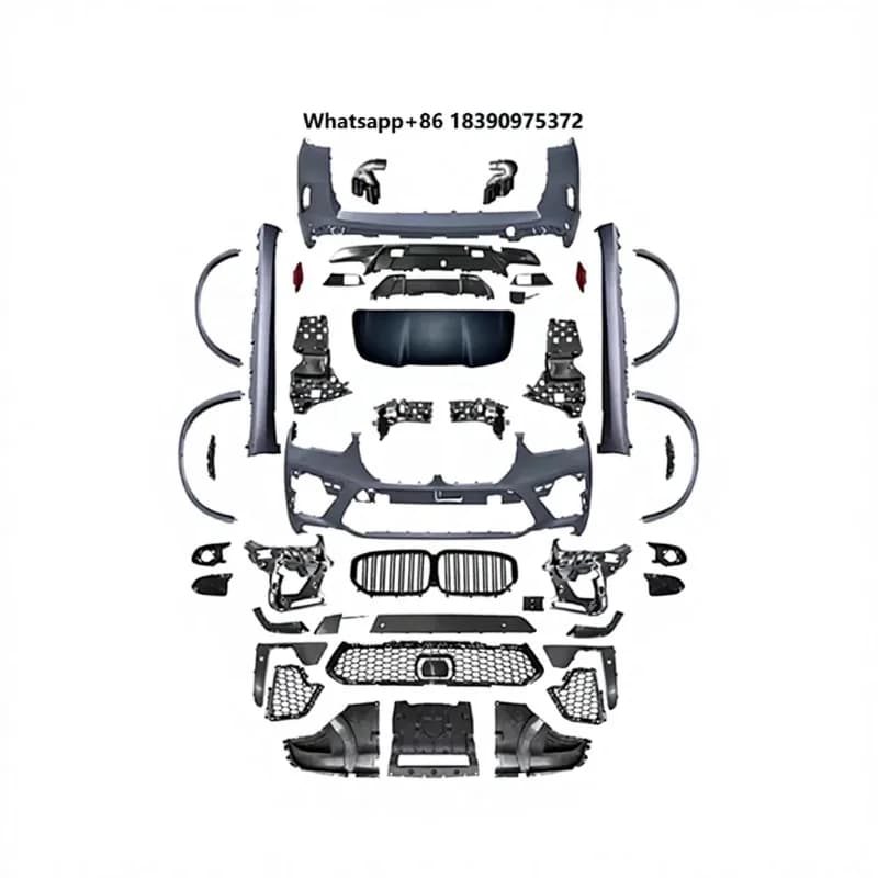 New  X5 Series G05 M Style Auto Body Kit Full Set Bumper Fenders Exhaust Tips PP Material Universal Fitment Black