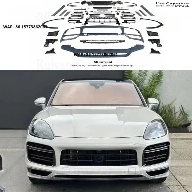 For Sport Design Body Kits 9Y0 2018-2023 GTS Body Kits Bumper 9Y0 SD Front Bumper and Rear Bumper Car Grille
