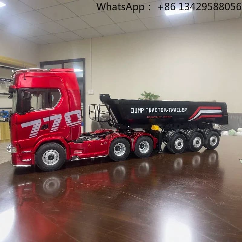 1/18 1509 Rc Semi Dump Trailer Electric Lifting For Rc Tractor Truck 1501pro Tail Light Support Leg No Sound System Model