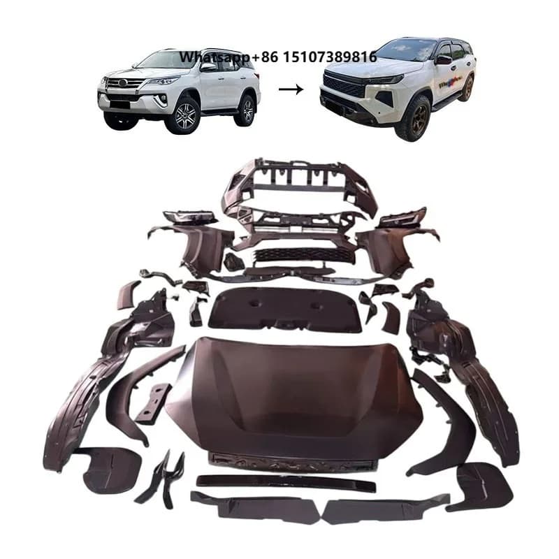 Travo Style Exterior Body Kits for  Fortuner 2016-2021 PP Front Bumper Lip Styling Upgrade Replacement Tuning Accessories