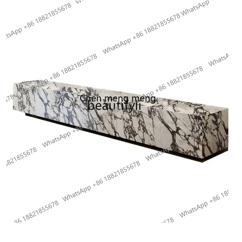 X  Italian minimalist floor slate living room home TV cabinet high-end small apartment integrated floor cabinetAA