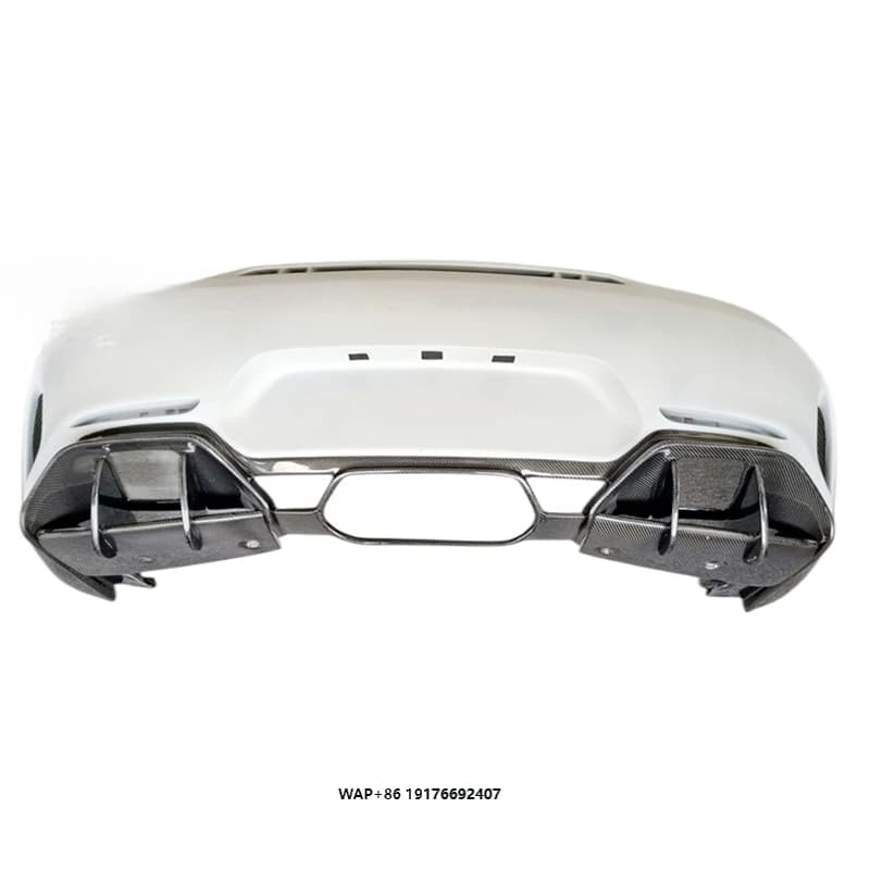 style semi-carbon fiber rear bumper rear diffuser for  GTC GTS
