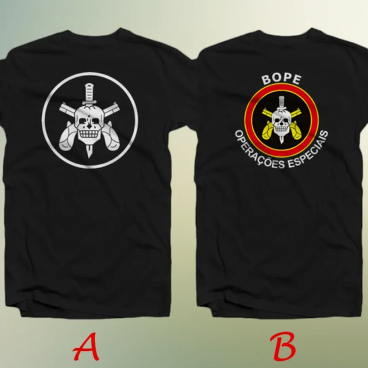 BOPE - Brazil Elite Special Forces T-Shirt 100% Cotton O-Neck Summer Short Sleeve Casual Mens T-shirt Size S-3XL