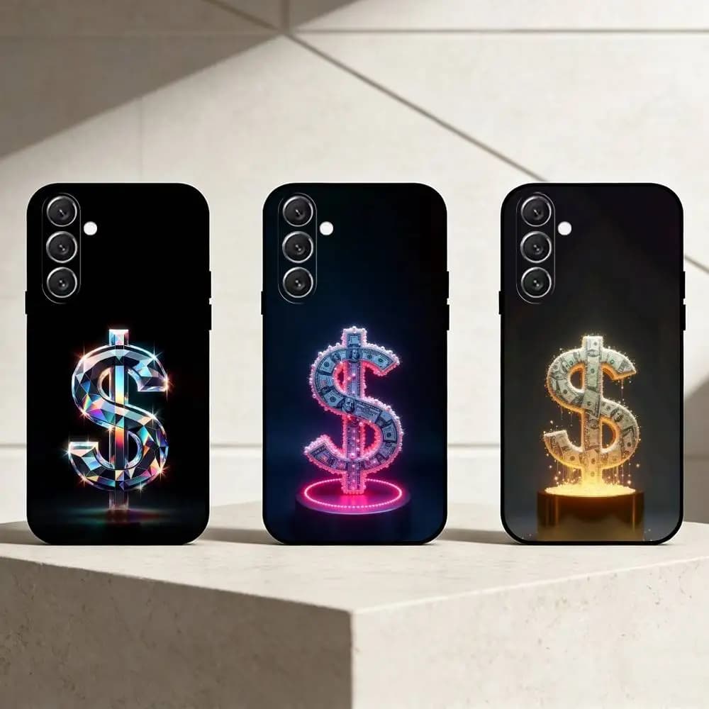L-Luxury Streetwea Phone Case For Samsung Galaxy A91,80,73,72 ,71,53,52,32 ,31,22,21s,20,Soft Black Case