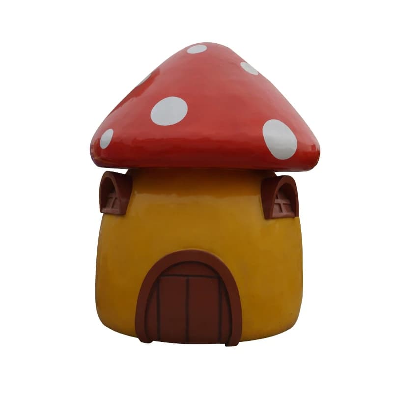 Large fiberglass landscape mushroom sculpture ornament outdoor fiberglass mushroom house modeling sculpture