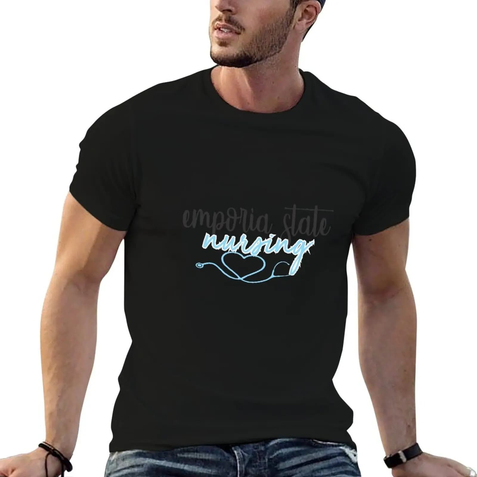 Emporia State Nursing T-Shirt for a boy quick drying T-shirts for men cotton