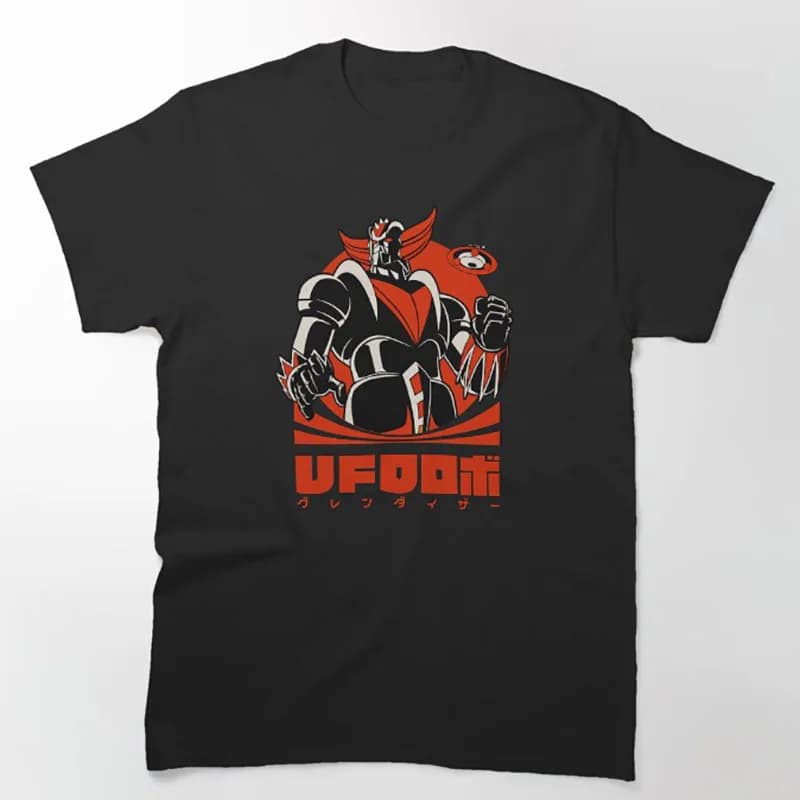 378 Ufo Robot Evolution Classic Mecha Anime Gift t shirt for man Goldrake Manga Y2K clothes All size Tops S-6XL Cartoon Tee