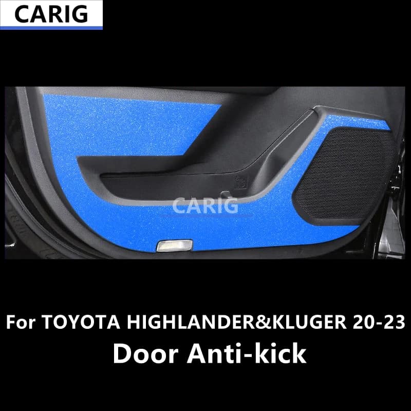 For TOYOTA HIGHLANDER&KLUGER 20-23 Door Anti-kick Sticker Modified Carbon Fiber Interior Car Film Accessories Modification