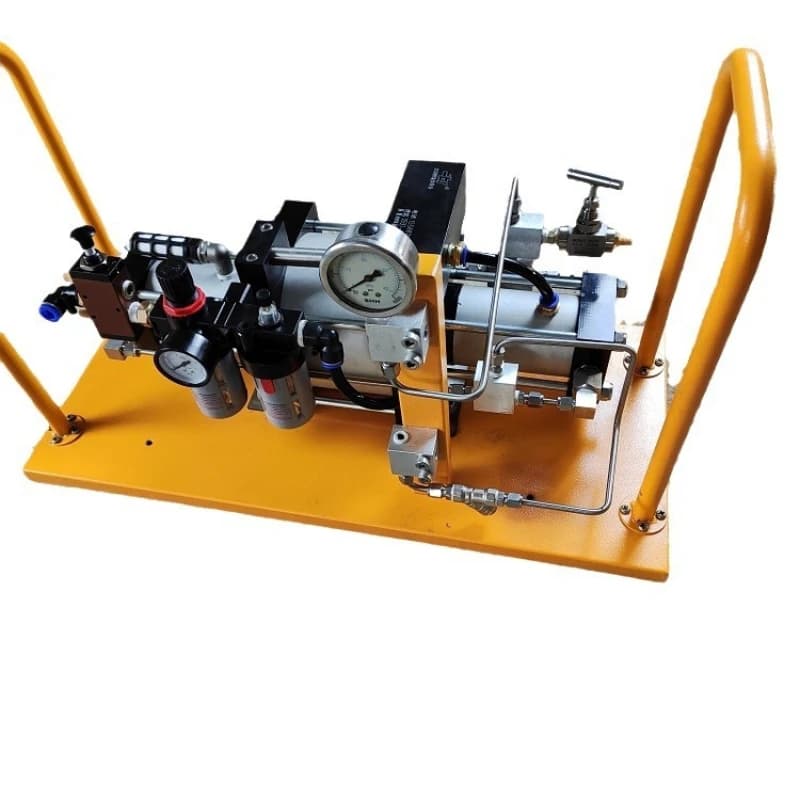 Nitrogen gas spring charging machine inflator