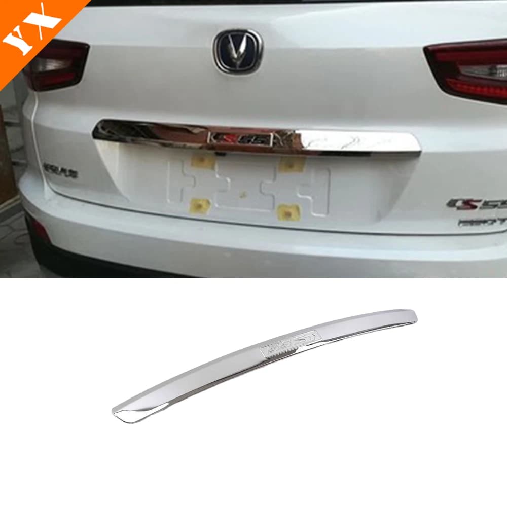 Chrome Garnish For Changan CS55 Accessories 2017-2020 Car Rear Door Trim Tail Door Decoration Scratch Garnish Sticker Cover 1pcs