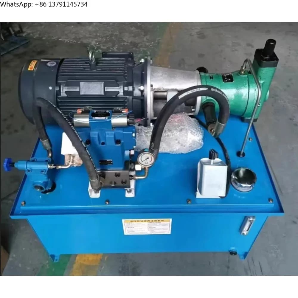 Hydraulic station hydraulic system assembly 1.5KW/220V/380V small hydraulic press pump station electric manual customization 5T