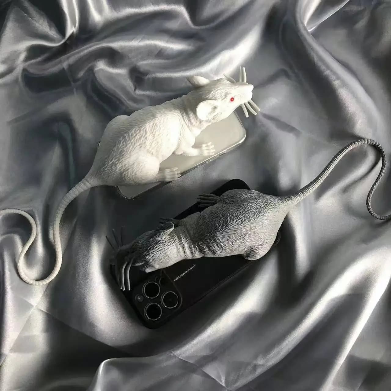 3D horror parody simulation mouse phone case suitable for iPhone 18 17 16 15 14 13 12 11 ProMax soft silicone cover