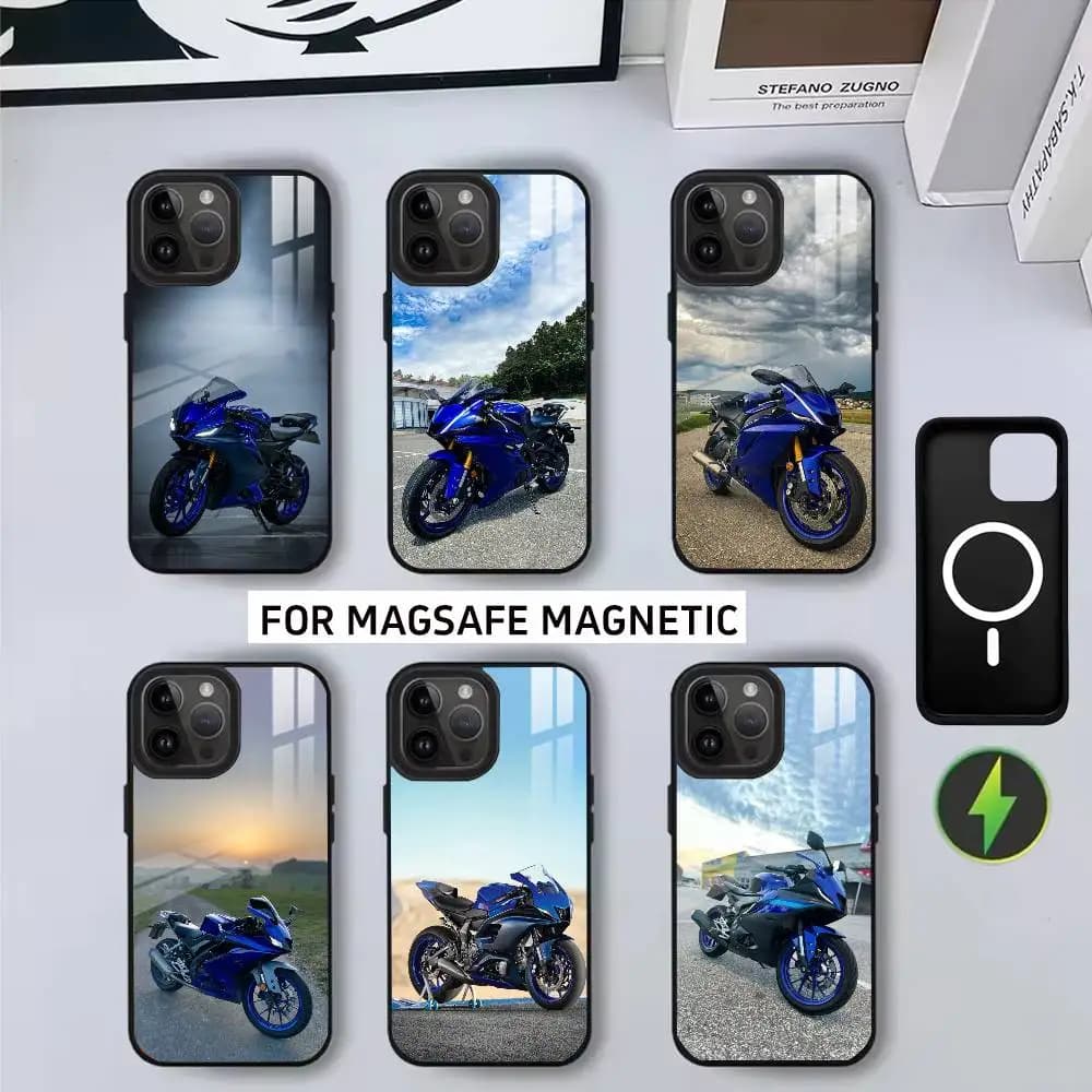 R3 Cool M-Motorcycles Phone Case For iPhone17,16,15,14,13,12,11 Plus,Pro Magnetic For Magsafe Wireless Charging