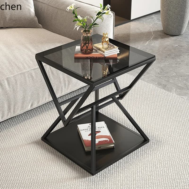 PYH Modern Simple Light Luxury Coffee Table Small Square Table Living Room Sofa Table Balcony Tea Bedroom