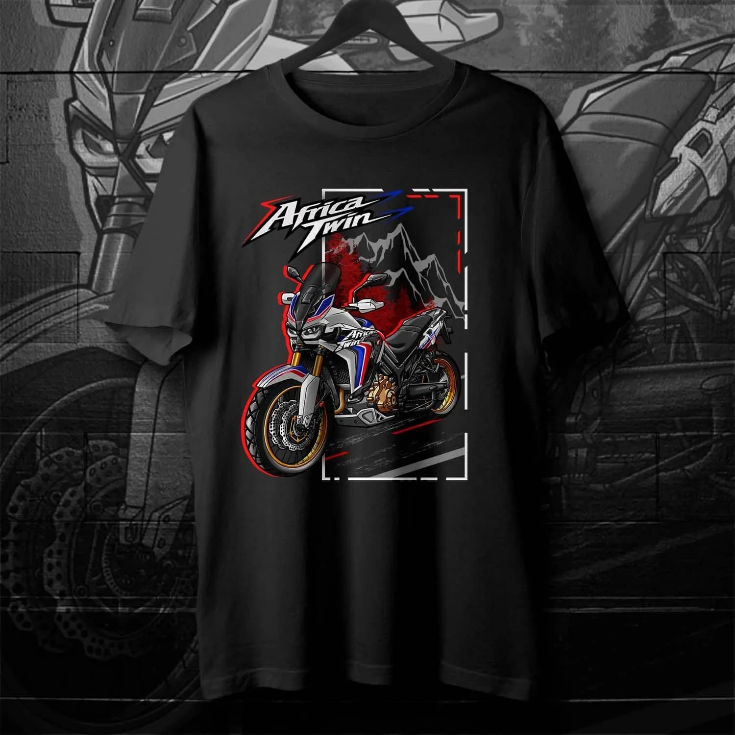 Japanese 2016-2019 Models Africa Twin CRF1000L Motorcycle T-Shirt 100% Cotton O-Neck Short Sleeve Casual Mens T-shirt Streetwear