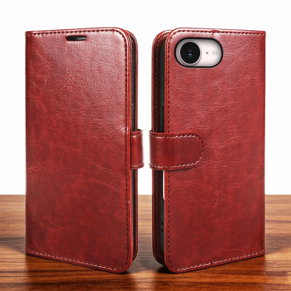 Premium Leather Flip Case For iPhone 17e 16e Air 17 Pro Max 16 15 14 Plus 13 Pro Max 12 Mini Phone Case Cover Wallet Coque Funda