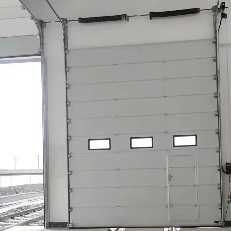 Automatic PVC Modern Industrial Overhead Doors for Warehouses Workshops Customizable Remote Controlled Segmented Lifting