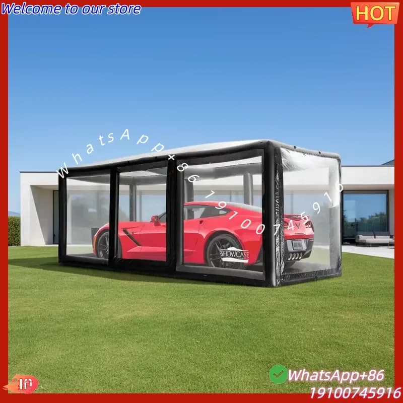 CE Custom Inflatable Car Cover Frame Durable Popular Style for Outdoor Private Car