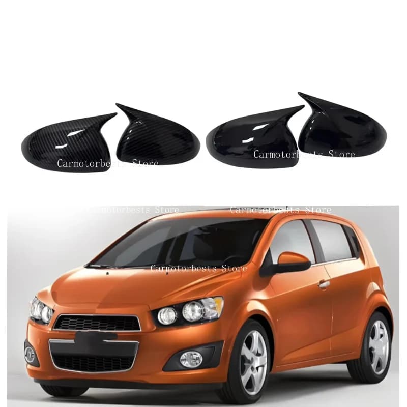 Car  Rearview Side Mirror Cover Fit For  Chevrolet Aveo Sonic T300 2011 2012 2013 2014   Wing Cap Rear View Case Trim