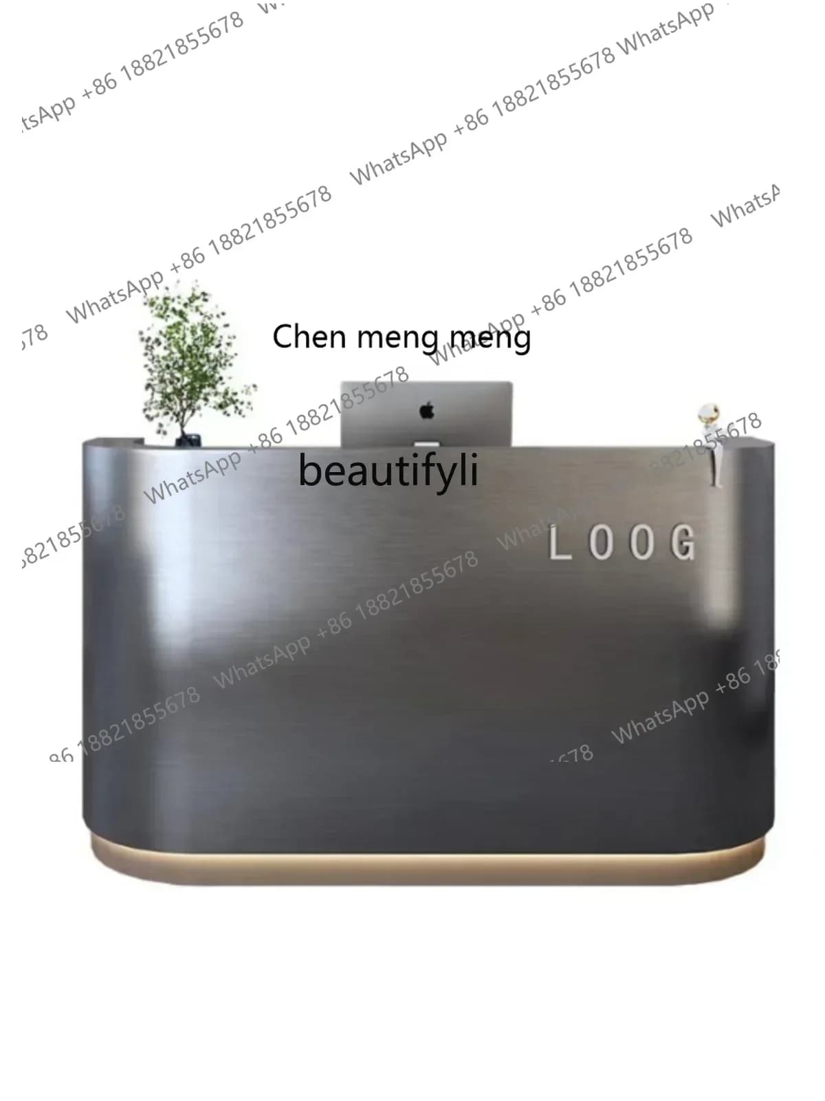 SS Stainless Steel Clothing Store Small Cashier Simple Modern Barber Shop Bar Company Front Desk7486