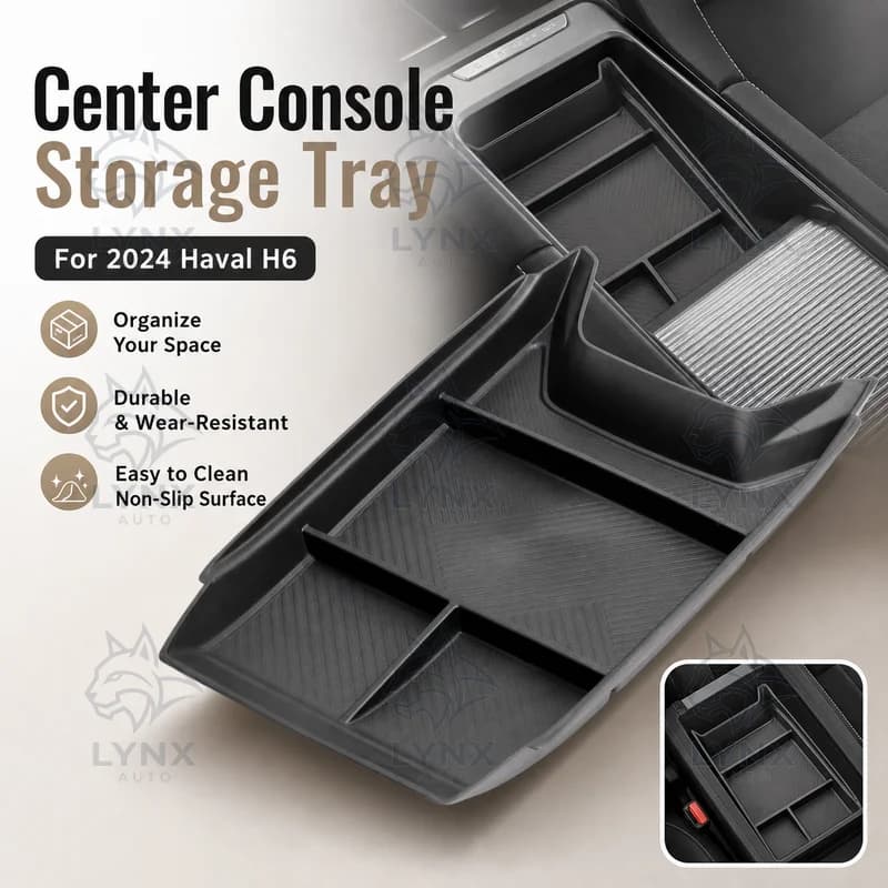 For 2024 Haval H6 Under Center Console Storage Box Organizer Tray Insert Armrest Compartment Modification Accessories