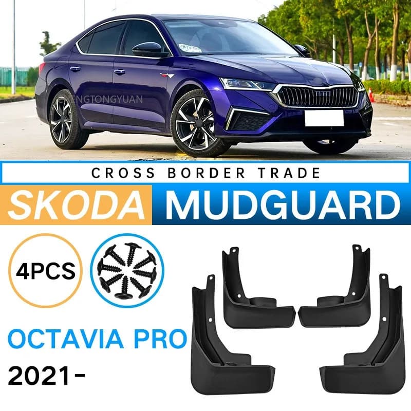 Mudflaps for Skoda OCTAVIA PRO 2021- 2024 Mudguards Fender Mud Flap Guard Splash Mudguard Accessories Front Rear