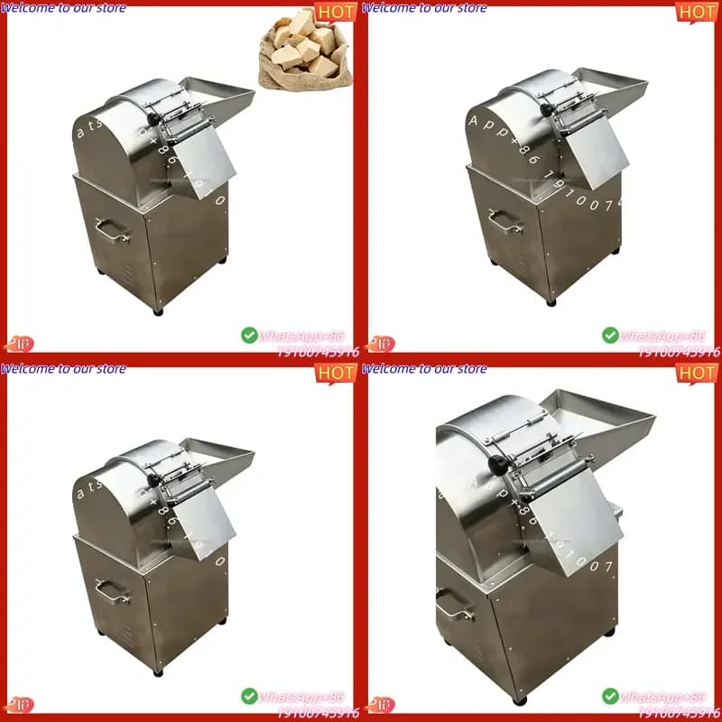 CE Certificate New Industrial Cube Cutting Machine Commercial Vegetable Dicer for Carrot Onion Kiwi Mango with Reliable