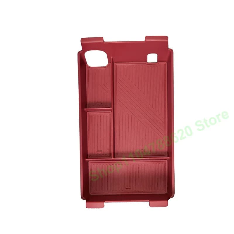 For AITO M7 2026 Car Central Control Armrest ABS Silicone Storage Box Waterproof Interior Accessories