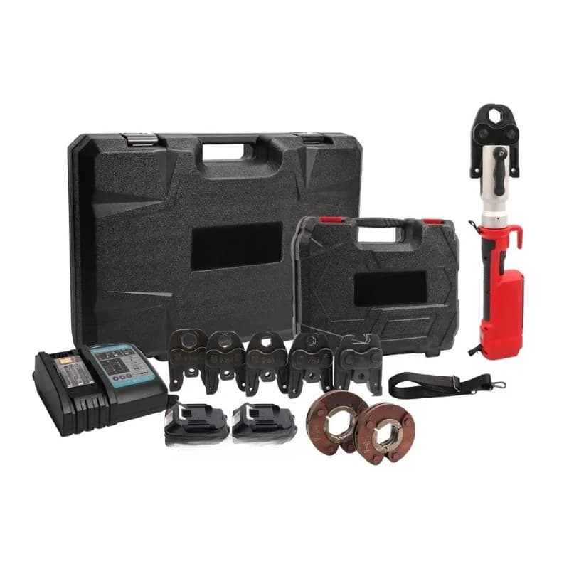 Portable Rechargeable Battery Powered Hydraulic Pipe Press Crimping Tool for PEX & Multilayer Pipe - New Condition