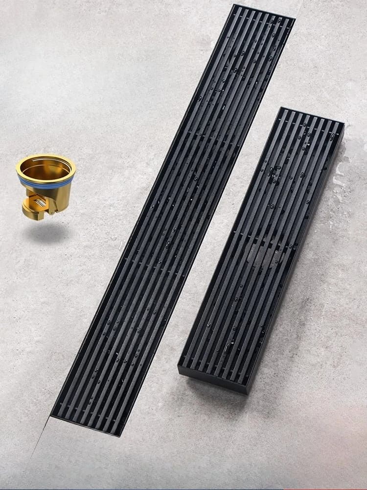 304 stainless steel floor drain deodorizer shower room bathroom rectangular strip
