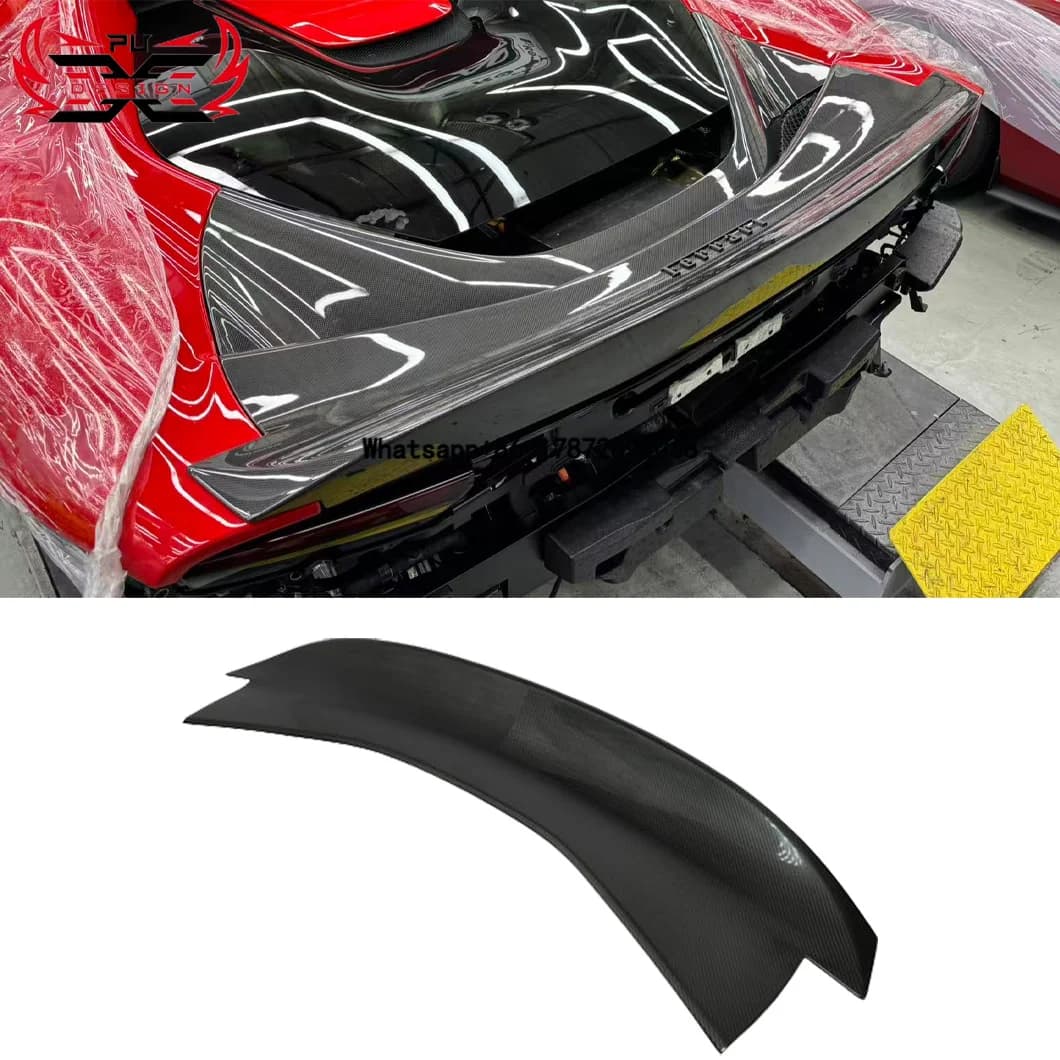 Wholesale Dry Carbon Fiber Lightweight Rear Spoiler Wing for 296 GTB GTS 19+ Nov Style Perfect Fit Body Kit