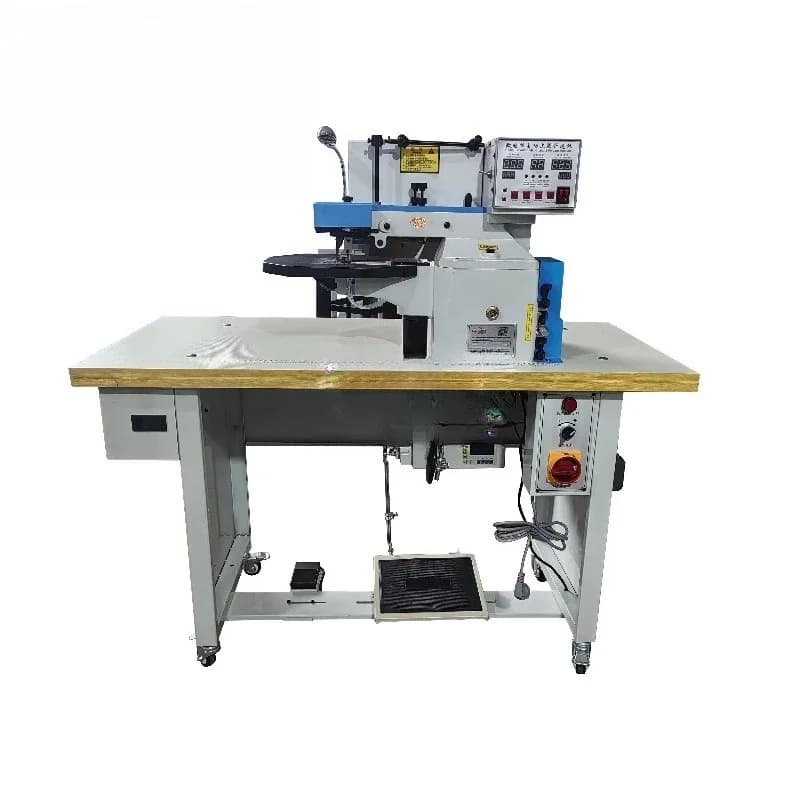 Leather Microcomputer Leather Automatic Gluing & Folding Machine Computer Numerical Control Leather Bag Edge Banding Machine
