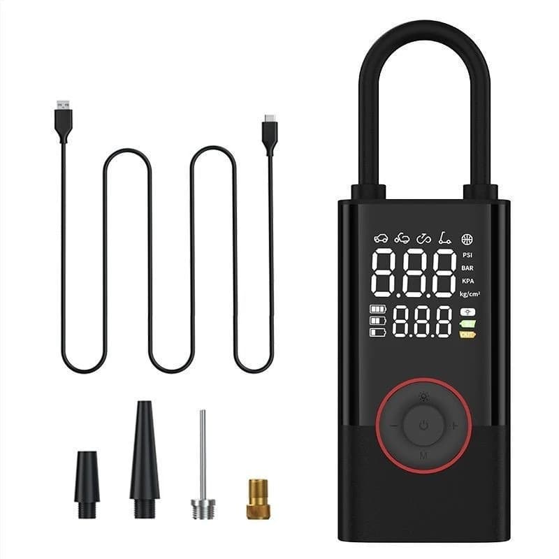 Wireless car air pump, electric smart portable, off-road bicycle air pump