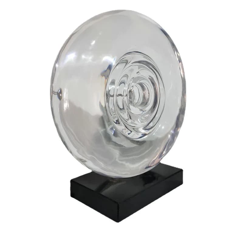 Transparent resin size circle sculpture, living room exhibition hall handicraft ornament resin gift