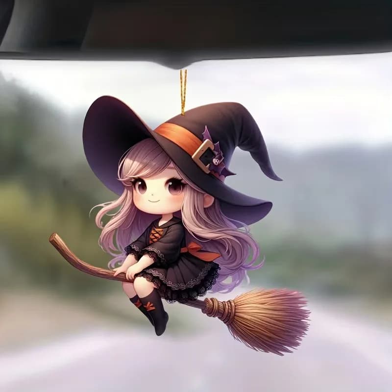 Halloween Car Decor Horror Skull Decor Rearview Mirror Hanging Accessories Cute Grim Ghost Ornaments Decorations Pendant