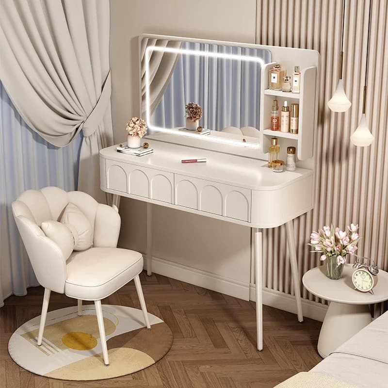 Bedroom Solid Wood Dressing Table Drawer Girls Mirror Luxury Dressing Table Vanity Make Up Tocador De Maquillaje Furniture