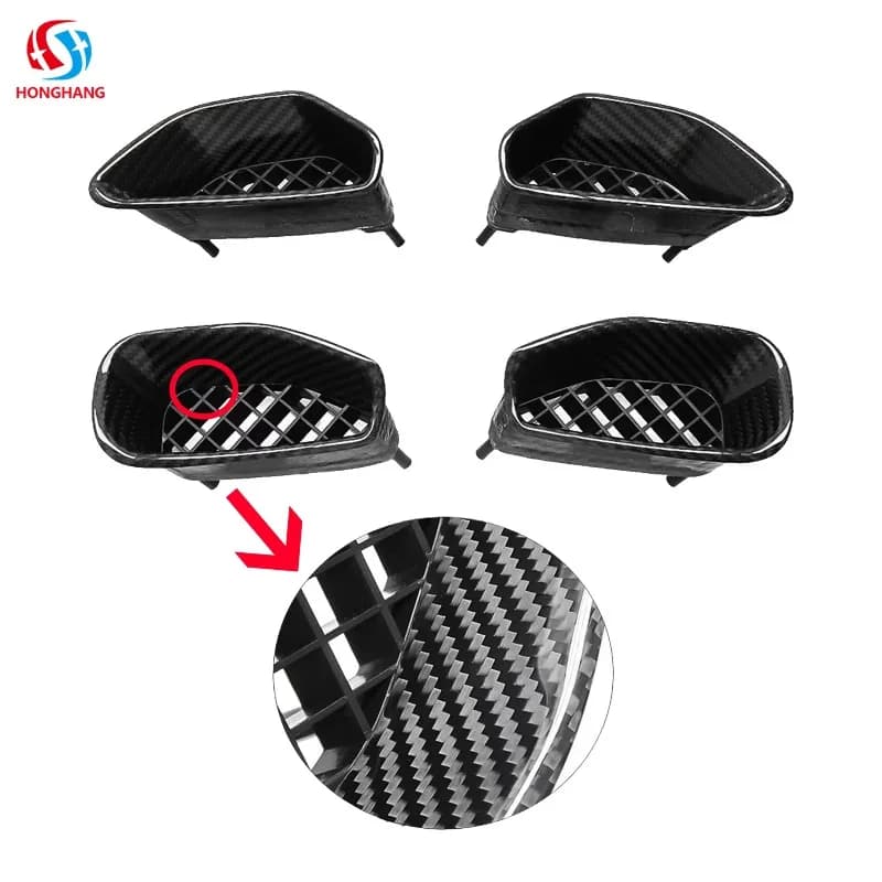 Honghang Fender Vents Trims Side Panels Air Outlet Engine Cover Bodykit for Corvette C6 ZR1 2009 2010 2011 2012