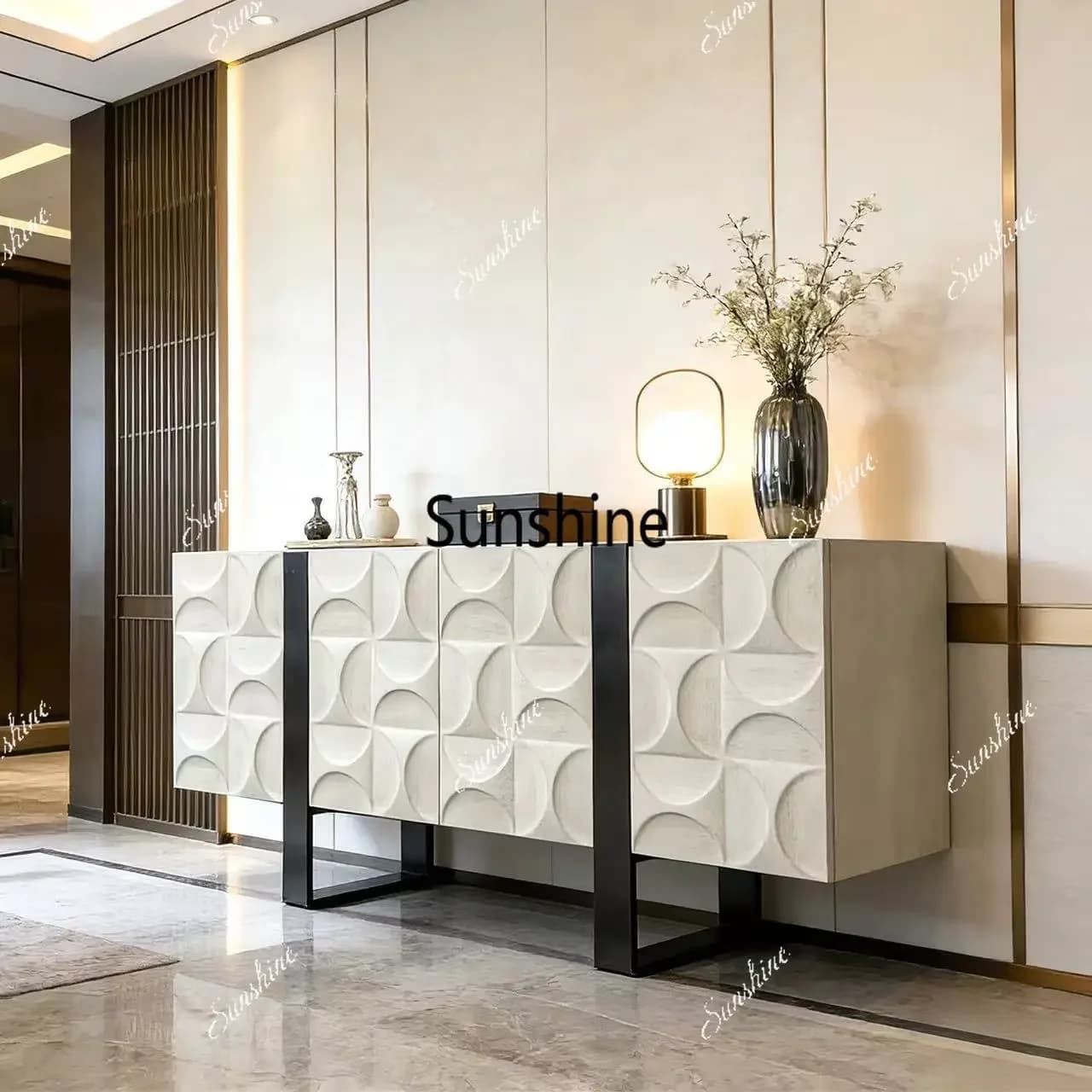 Living room light luxury entrance cabinet, modern storage side cabinetTJ