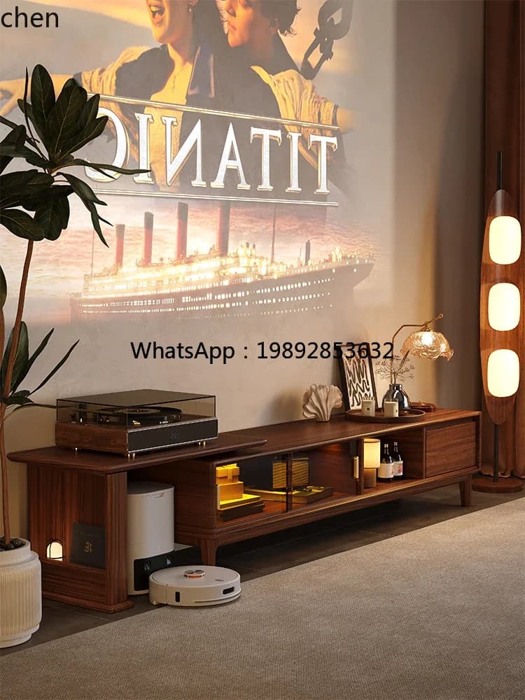 DSA  TV cabinet coffee table combination solid wood drawer floor cabinet small apartment household floor cabinet