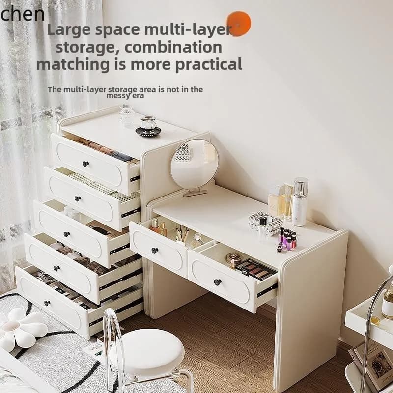 HXL solid wood chest of drawers, bedroom, bedside storage against the wall, living room paint four chest of drawers