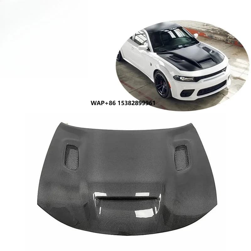 Redeye Style Lightweight Carbon Fiber Hot Seel Engine Hood Bonnet Fit for Charger 2015 up