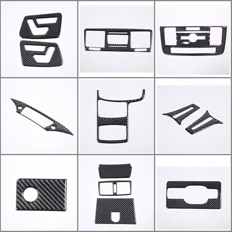 For Mercedes Benz G Class W463 2013-2018 Soft Carbon Car Air Outlet Door Handle Cover Trim Sticker Inner & Outer Car Accessories
