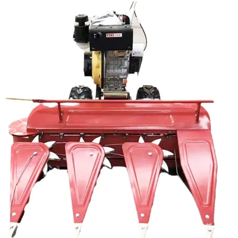 Heightened vertical air-cooled sun-cutting machine, soybean, oat, reed multi-functional harvesting machine