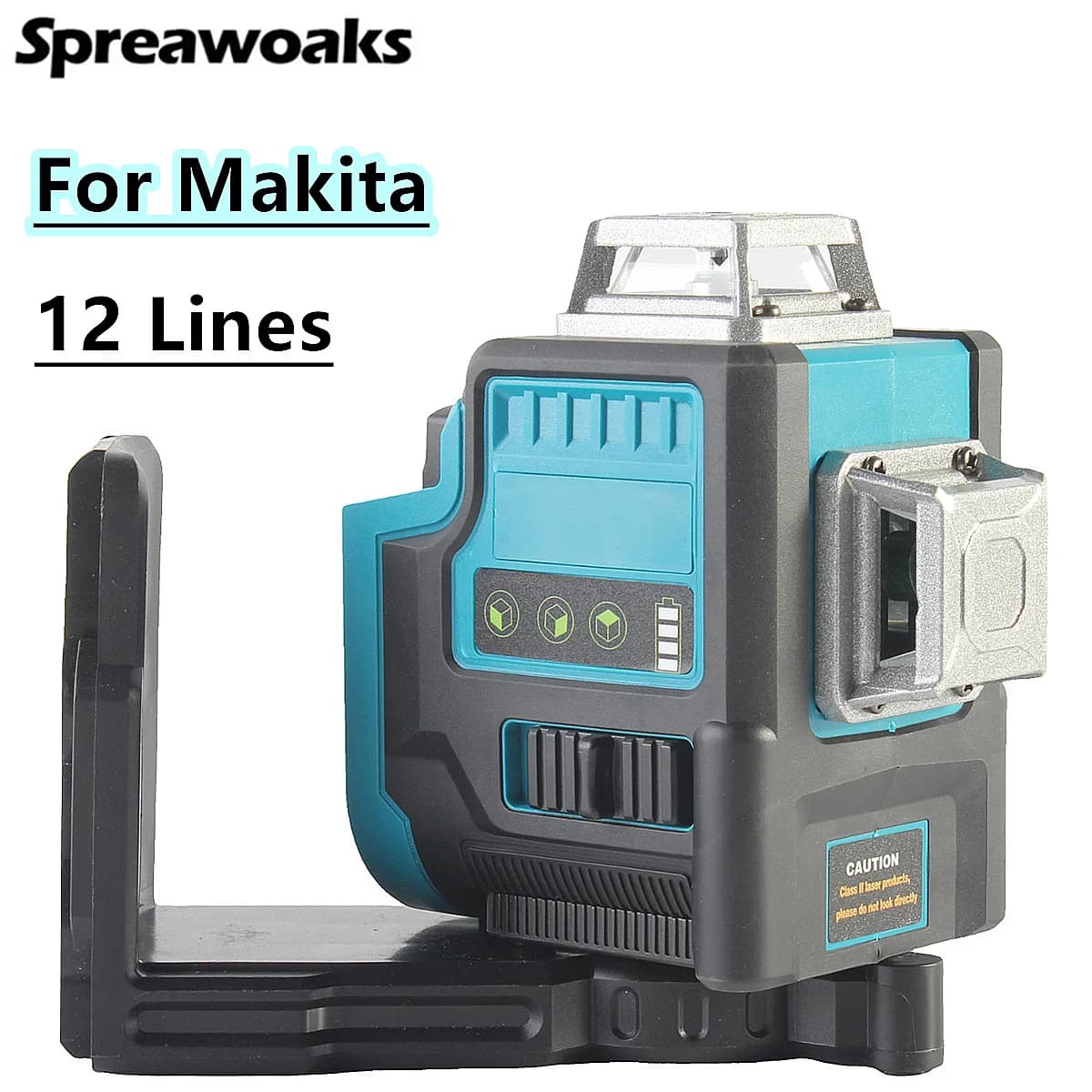 For Makita 18V Battery 12 Lines Laser Level 3D Horizontal & Vertical Green Beams Meter Self-Leveling Power Tools