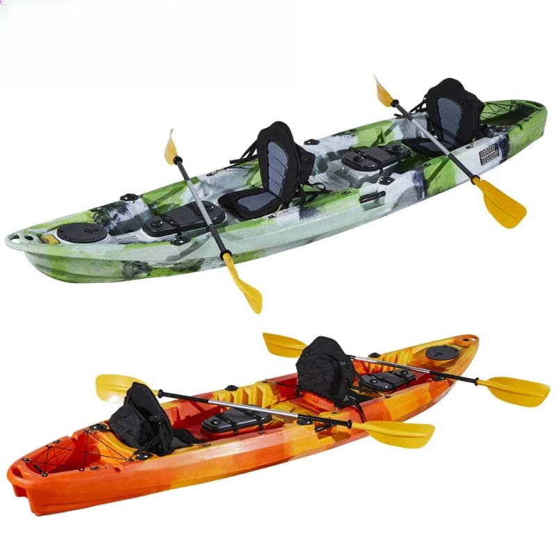 Double platform boat with seat, double boat, triple boat, triple kayak, triple  2 + 1 family