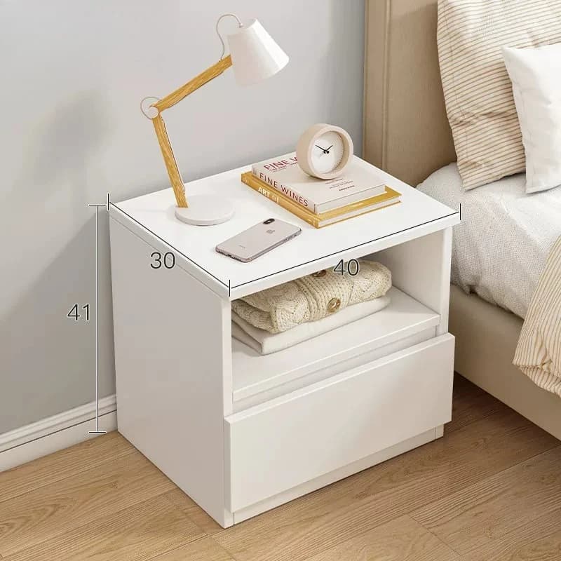 Elegant Designer Bedside Table Narrow Storage Unique Nightstands Drawers Modern Narrow White Mesitas De Noche Bedroom Furniture