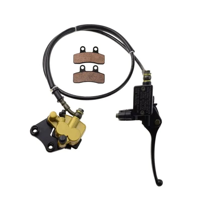 Motorcycle Front Disc Brake Master Cylinder Caliper Assembly with Brake Pads for 50cc 70cc 90cc 110cc 125cc 150cc Dirt